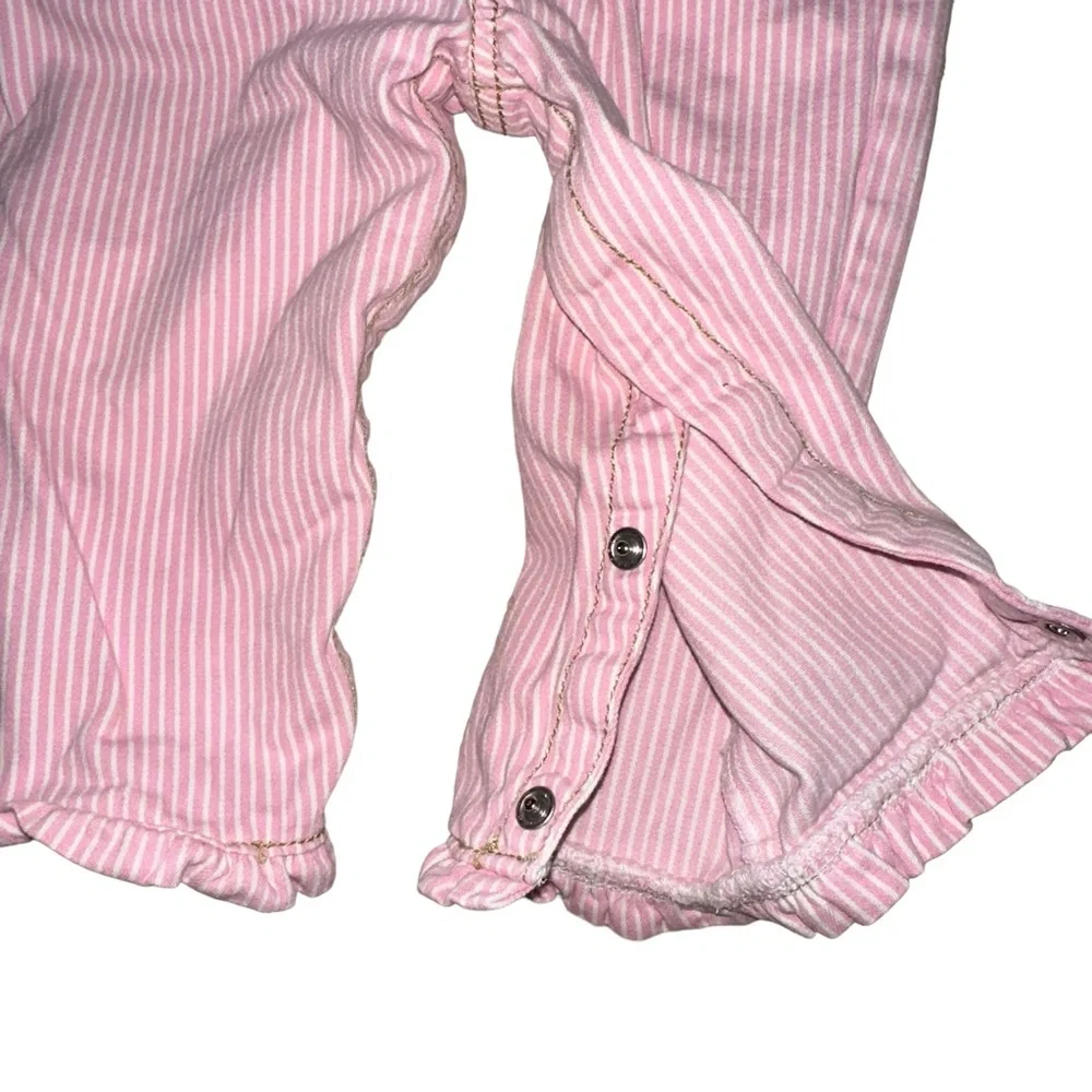 OshKosh B’gosh Pink Stripe Butterfly Overalls‎ - 12 months